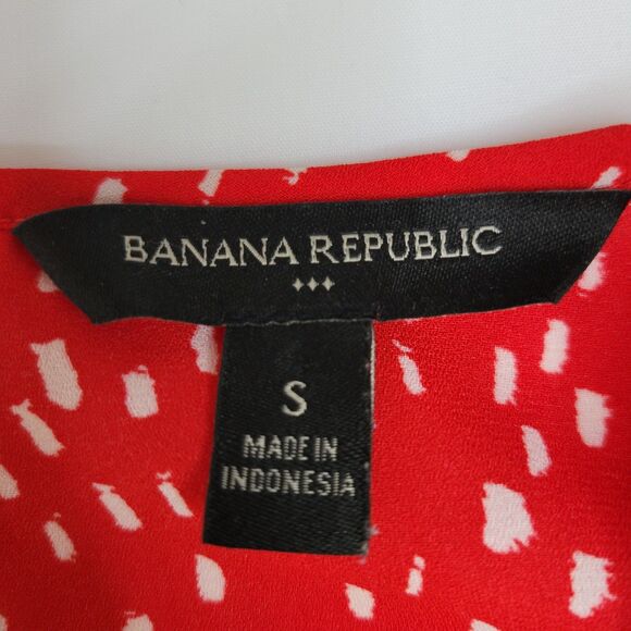Banana Republic red white sleeveless tunic top size small - Picture 5 of 8